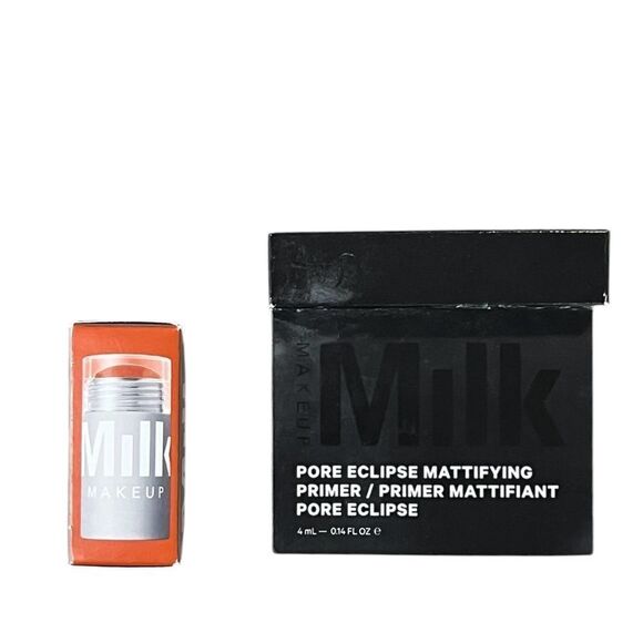 MILK Makeup Lip Cheek Cream Blush Stick SWERVE and Primer Bundle NEW - Picture 1 of 2